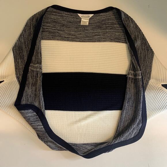 Misook Cardigan Womens S Small Exclusively Colorblock Open Front Bolero Sweater - Picture 6 of 9